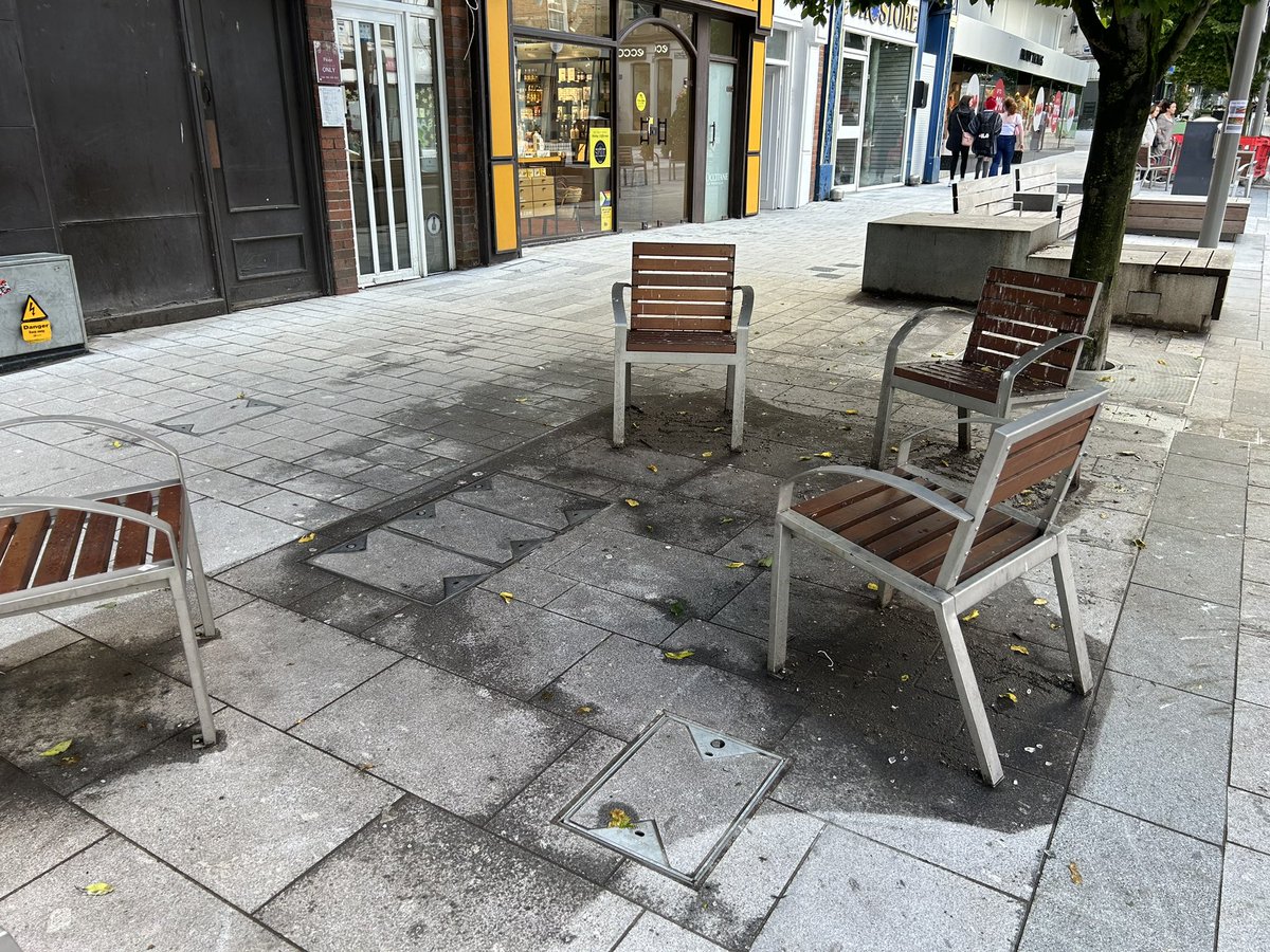 Evidence that streets need a consistent cleaning programme (ideally power hosed), not a run through with a street sweeper.