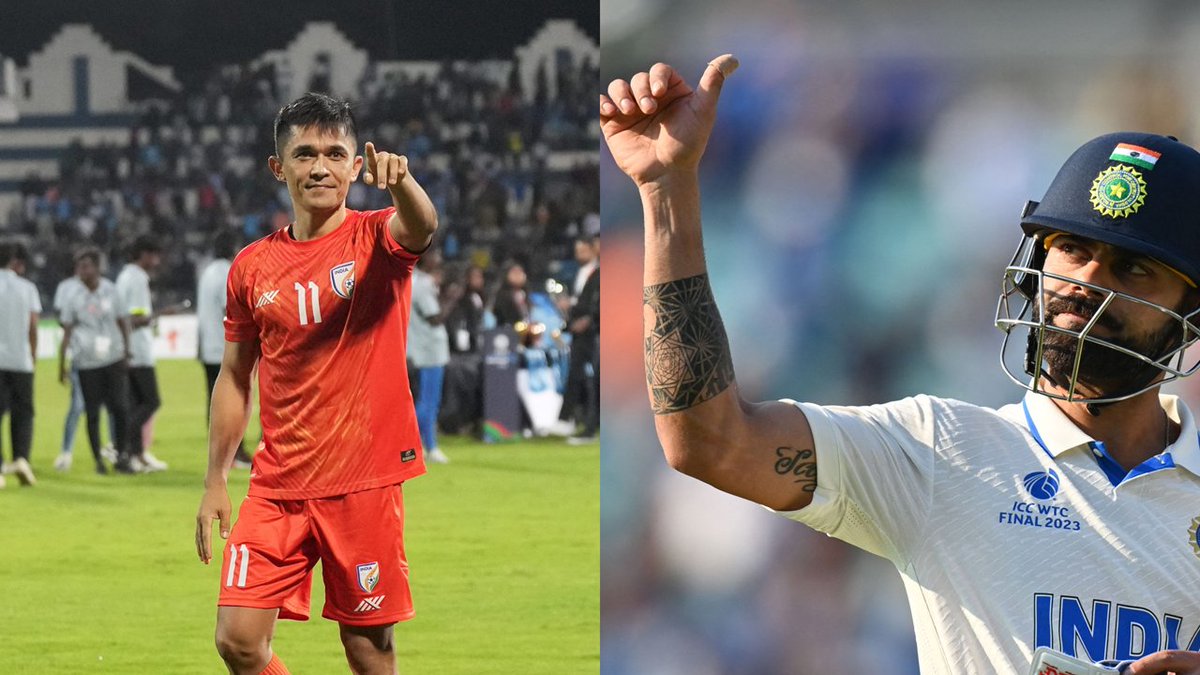 mufaddal_vohra's tweet photo. Sunil Chhetri said, "Virat Kohli and I share alot of laughter. I've had alot of deep and meaningful chats with him. We share alot of jokes and funny stuff". https://t.co/1yooirotjB