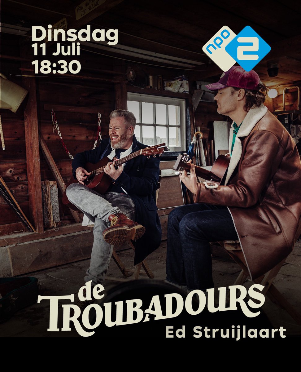 Vanavond te gast in de Troubadours, niemand minder dan singer-songwriter / topgitarist &amp; radio DJ <a href="/EdStruijlaart/">Ed Struijlaart</a> 

Over vroegâh, Hans van Breukelen, Eric Clapton &amp; de Stompwijkse molens, kijken dus! 🍿📺