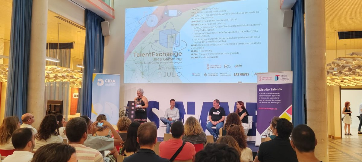 Esta mañana el equipo de AVRE está en un evento muy especial.

Hemos organizado Talent Exchange: XR y Gaming, en colaboración con el CIDA y @LasNavesINN  para poner en contacto oferta y demanda de empleo en #RealidadAumentada, #RealidadVirtual, #RealidadMixta...