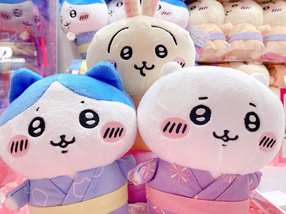 ちいかわ 浴衣ぬいぐるみ」 「ちいかわ だららんBIGぬいぐるみ