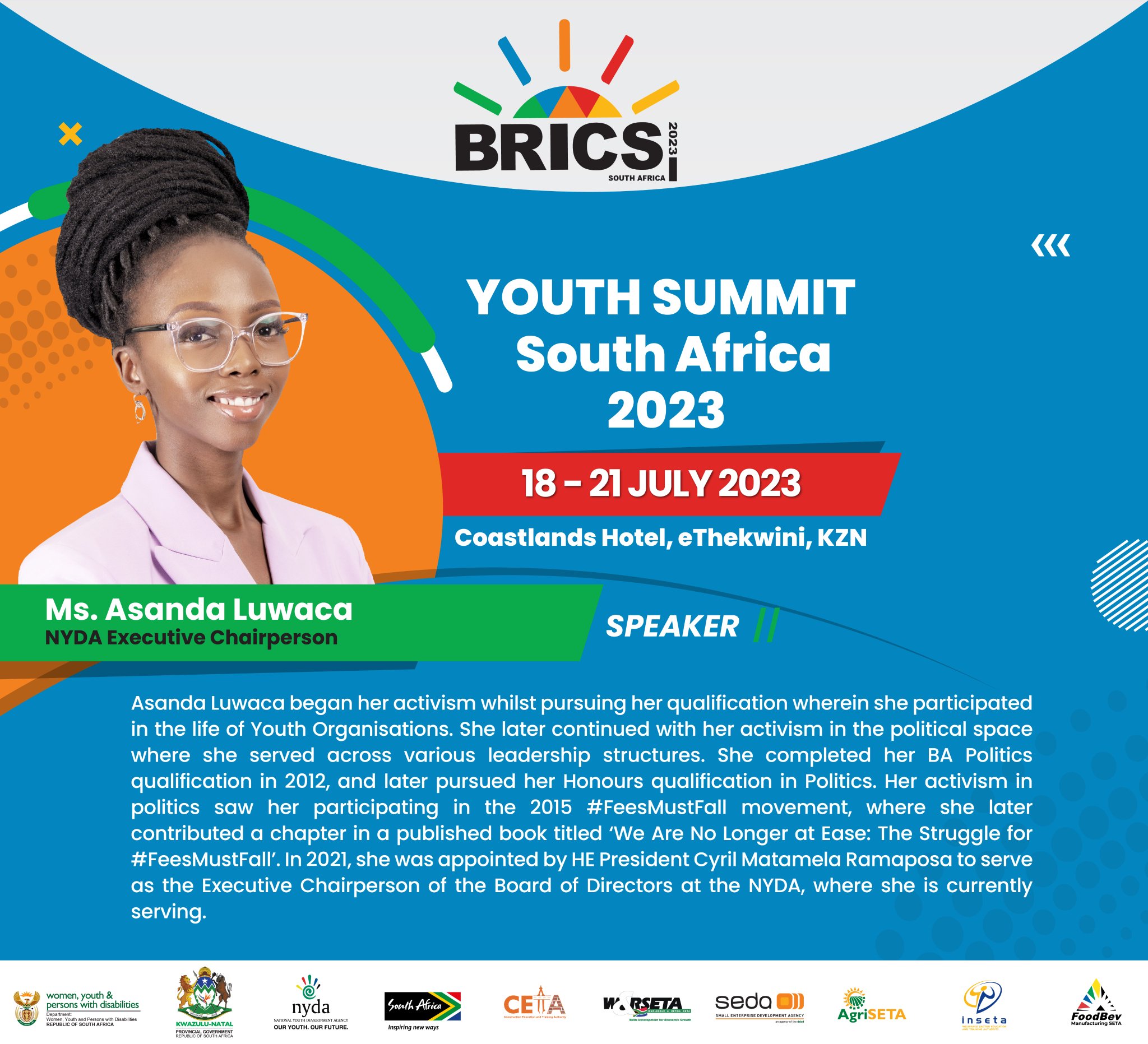 NYDARSA on Twitter "BRICS YOUTH SUMMIT 1820 July 2023! The summit aims to gather