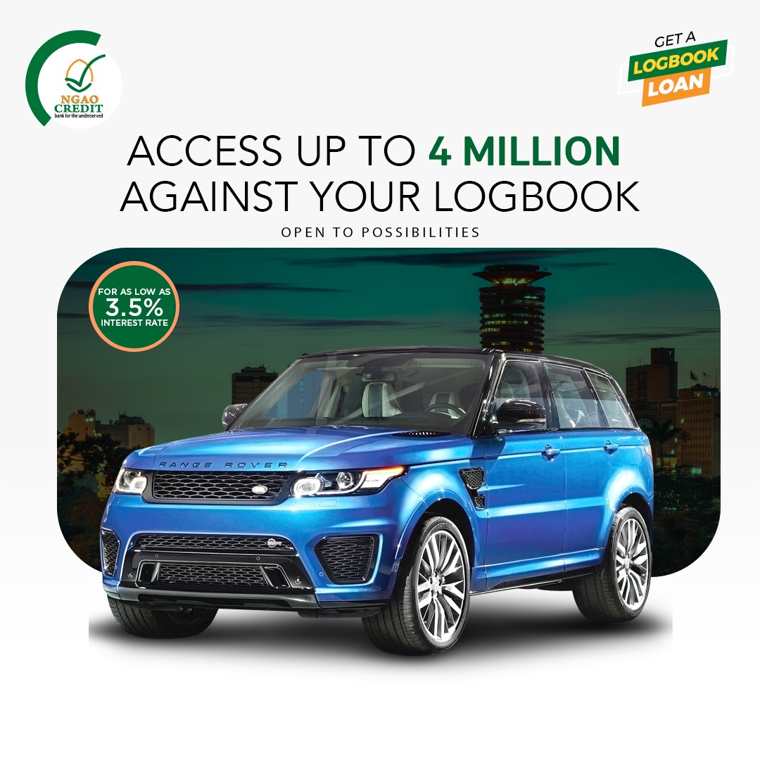 CaptainKipkorir's tweet image. Are you in a fix and you need quick cash?

Do you want to own your dream car?

NGAO Credit has the financial solutions for you.

DM if interested.

Sabina Chege Mt Kenya NTSA Kalonzo David Murathe Luos Kikuyu Eldoret Munya Machakos Kitale Matatu IEBC #Njugush