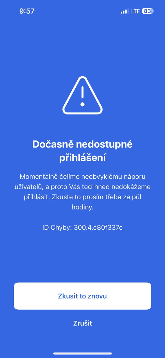 salat95's tweet photo. Neskutečný. Včera mě to nechtělo přihlásit že “Neočekávaná chyba” a dnes celý den toto. Člověk potřebuje odeslat platbu a bohužel. Myslím, že banka jako vy, by měla mít toto nějakým způsobem pokryté.
@Ceskasporitelna co se děje, že jdou Vaše služby poslední dobou tak dolu? https://t.co/vliRGIoxQl