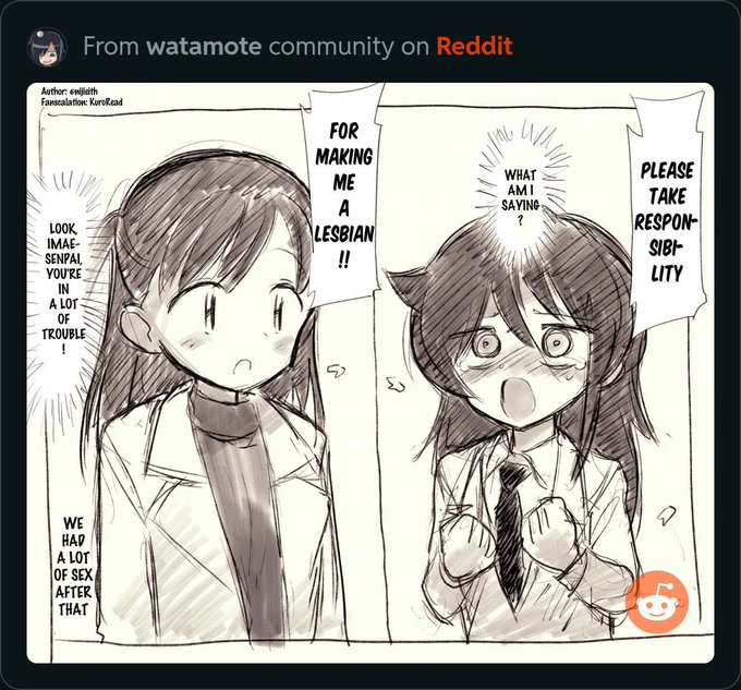 Reddit で英訳転載されてたので再転載する #わたモテ https://t.co/Y5P8eku8Rh 