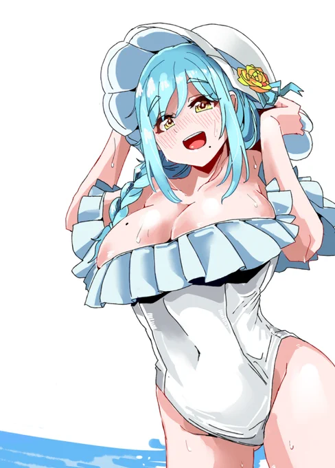 夏コミの表紙 女神さまの水着・・・力入れました。