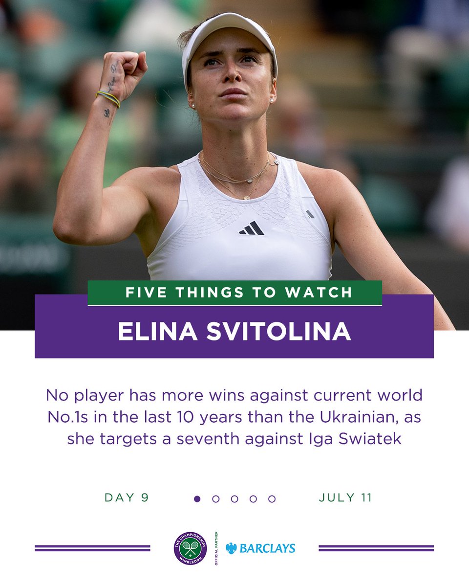 Elina Svitolina has had her fair share of success against the world's top player #FiveThingsToWatch | @BarclaysUK