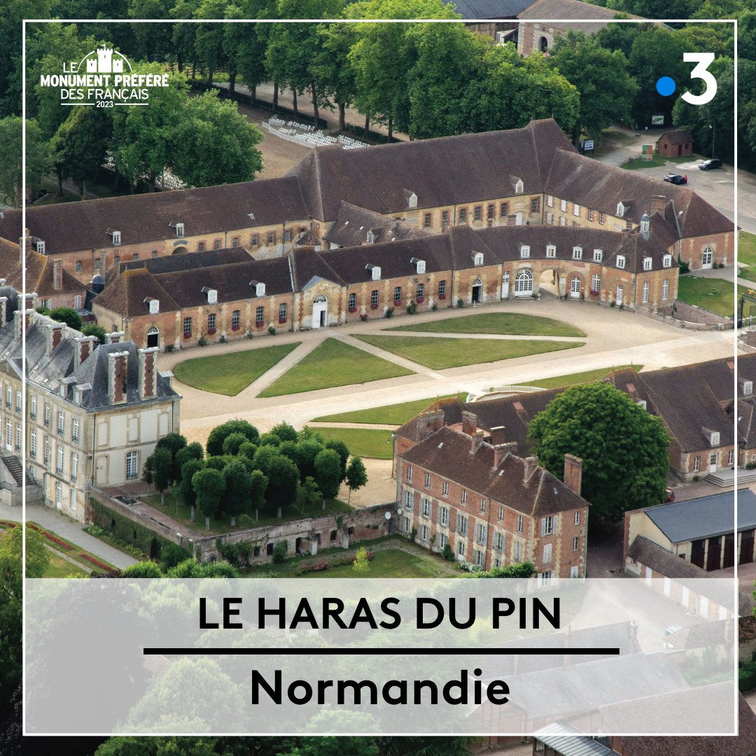 Le monument préféré des français 2023 c’est vous qui choisissez ! 🏰 Monument 6/14 : Le Haras du Pin ✨ Pour voter : ➡️ francetelevisions.fr/et-vous/partic… ➡️ Par téléphone 3245 (0,80E/min + prix appel) 🔴 Votes ouverts jusqu'au vendredi 21 juillet 2023, midi @bernstephane @France3tv