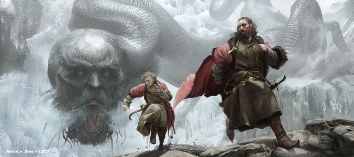 Stas_the_Wizard's tweet image. Hey #PortfolioDay
I'm Stanislav, a freelance illustrator from Russia.
I share dark Slavic folklore in my personal project Laretz.
Portfolio - artstation.com/sherbakov