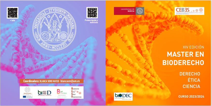 CebesBioderecho's tweet photo. #Convocatoria abierta al #XIVMaster_Bioderecho 2023-2024 en @UMU #Bioderecho_ambiental #Bioderecho_sanitario #bIODEC #Bioderecho #Biolaw #TripleMaster
Información #importante: https://t.co/ED8qU5oudT
Coordinadora: Dra. Blanca Soro Mateo (blancasm@um.es) https://t.co/ndLcMPZmkT