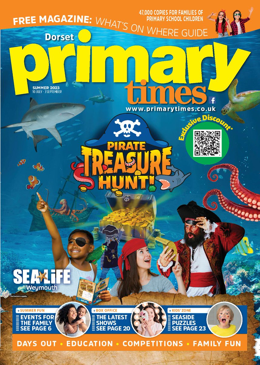 Our #dorset summer issue with things for families to do from now until early September has been released with <a href="/SEALIFEWeymouth/">Weymouth SEA LIFE</a> as our cover stars!
