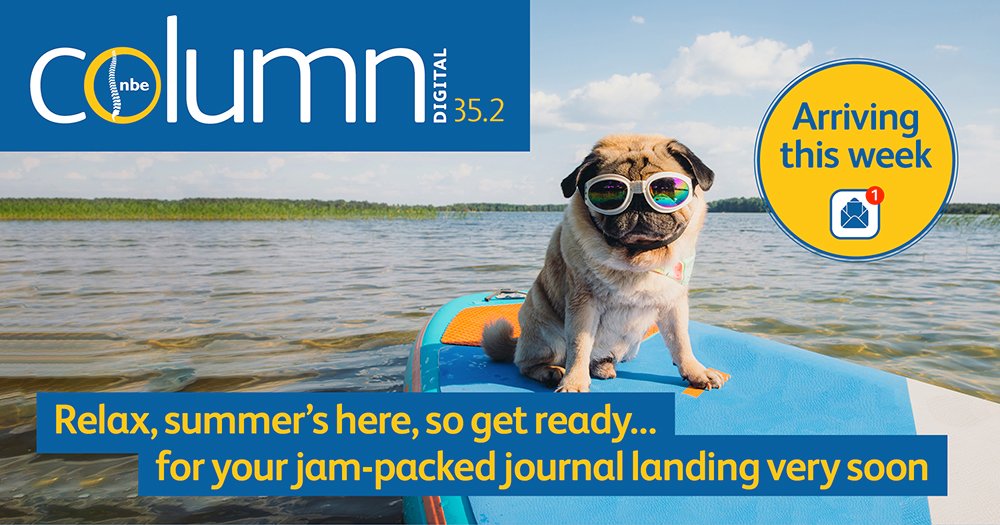nbetoday's tweet photo. Great news! column digital 35.2 will be arriving in your inbox later this week, so remember to keep your eyes peeled to get stuck in to another packed issue when it drops.
#NBE
#nbeinformed
#nationalbackexchange
#movingandhandling
#nbepublications
#yournbe https://t.co/rIwkS7KsPd