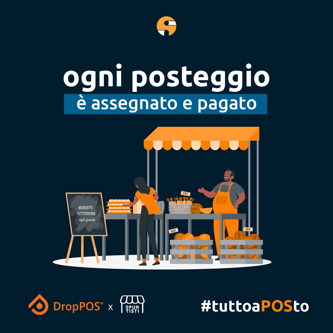GruppoAS's tweet photo. Per mercati e fiere hai bisogno solo di un’app su un POS!
Assegna i posteggi agli spuntisti e fai pagare l’occupazione sul momento tramite carta.

Chiedi info a commerciali@advancedsystems.it

#tuttoaPOSto #spuntisti #POS #mercati #fiere #pubblicaamministrazione https://t.co/BYfOIn3XGR