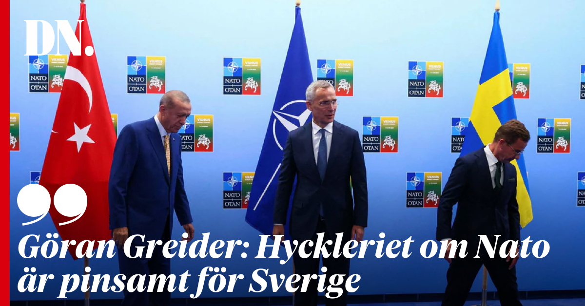 ”Hyckleriet om Nato är pinsamt för Sverige”, skriver författaren Göran Greider.
dn.se/kultur/goran-g…