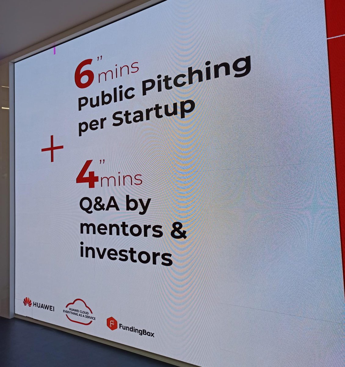 FundingBox's tweet photo. #HuaweiCloudStartupProgram Pitching just started! 🚀This is the moment of truth, where every second counts.With only 6 minutes to present, they're maximizing each second. the startups, like #cinfo and #coninscrap, are fully prepared and ready to make every second count! https://t.co/Sw2dLPWOHs