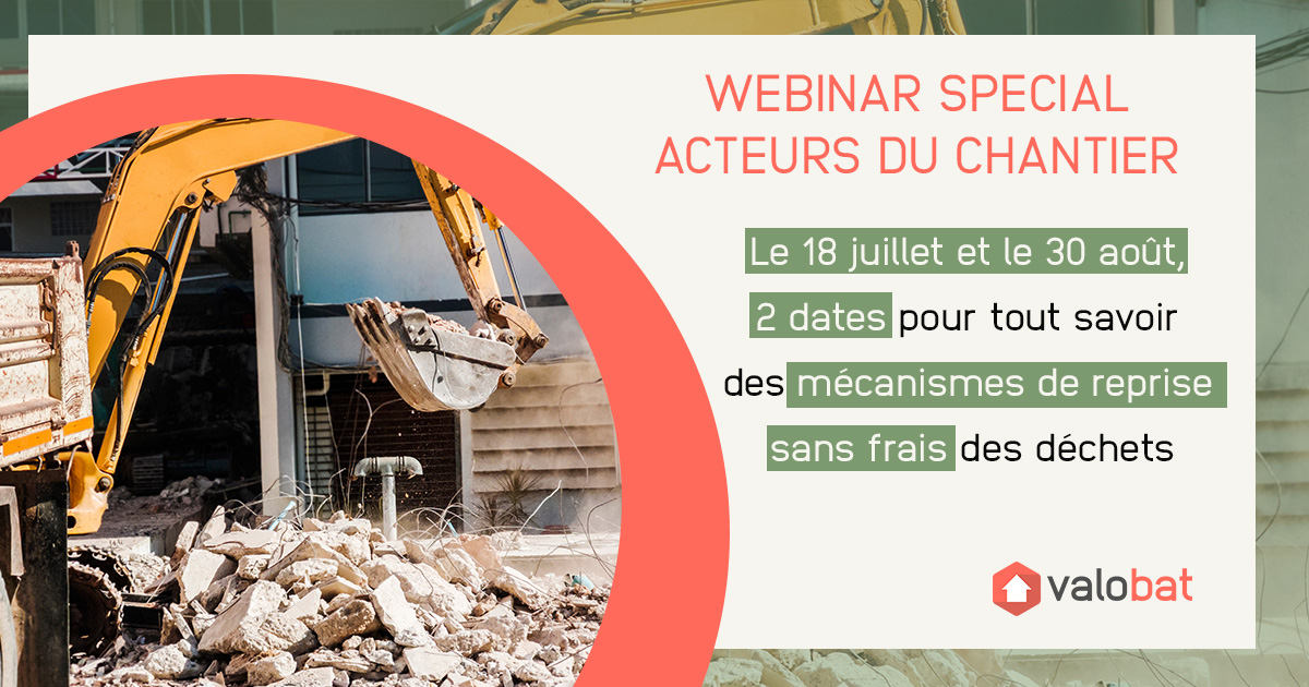 valobat_eco's tweet photo. [WEBINAR SPECIAL ACTEURS DU CHANTIER] 💻
Vous êtes une entreprise de travaux, maitre d’œuvre, maitre d’ouvrage ou gestionnaire de déchets ? 
Inscrivez-vous à l'un de nos webinar pour tout savoir sur les mécanismes de reprise sans frais des déchets ⬇
https://t.co/Hc3CFL49fz https://t.co/vjMn50tQRm