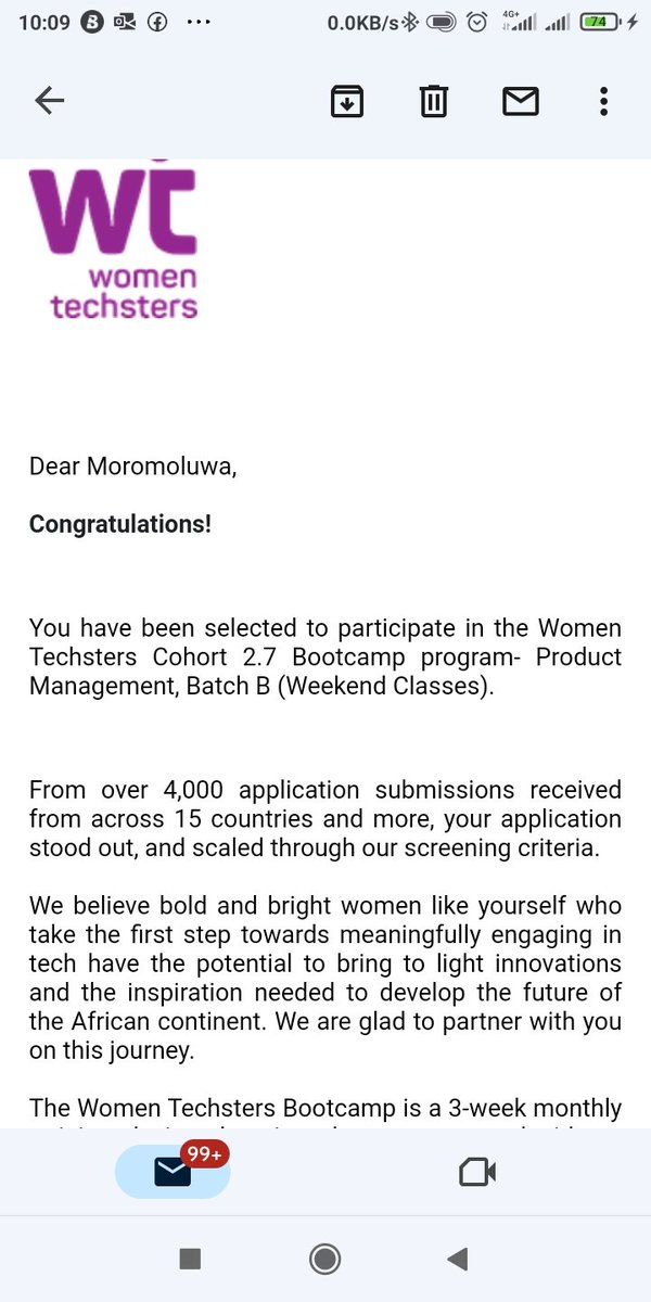 Yesterday, I expected a congratulations. But, I didn't know it would come from <a href="/Tech4DevHQ/">Tech4Dev</a>. 

You have only made my journey in #productmanagment more exciting.😀👌😀😀😀😀

#WTBootcampCohort2.7
#Microsoft
#FintechEgypt