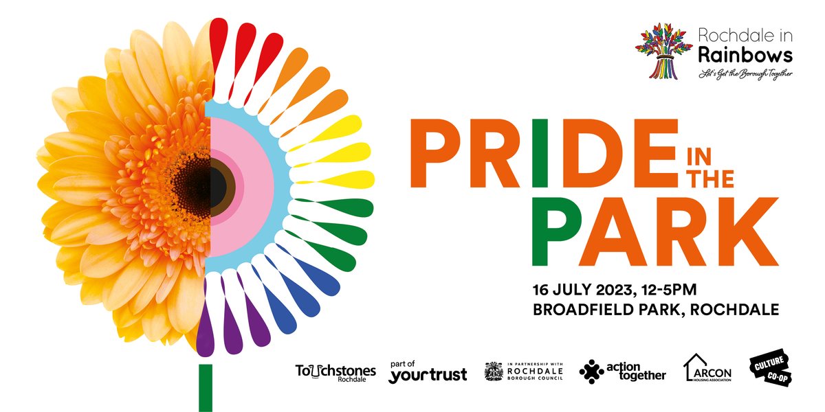 We're excited to be part of the #rochdaleinrainbows "Pride In The Park" event this Sunday. We'd love to see you on our stall to talk to you about <a href="/Houseproud_NW/">HouseProud NorthWest</a> and Rainbow Roofs.