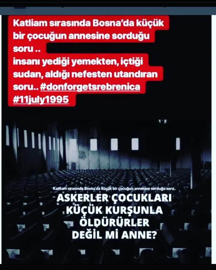 Bir insanlık suçudur 
👇👇👇👇
#SrebrenitsaSoykırımı