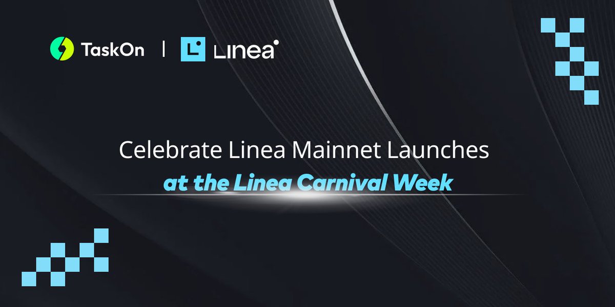 We are thrilled to partner with <a href="/LineaBuild/">Linea.eth</a> and begin integrating #TaskOn with mainnet alpha 🤩

We’ll host a #Linea carnival week to celebrate the mainnet launch 🥳
taskon.xyz/campaign/detai…

Dive in, participate, and claim your free #CAPs every day 🎁

#Crypto #Web3 #Airdrop