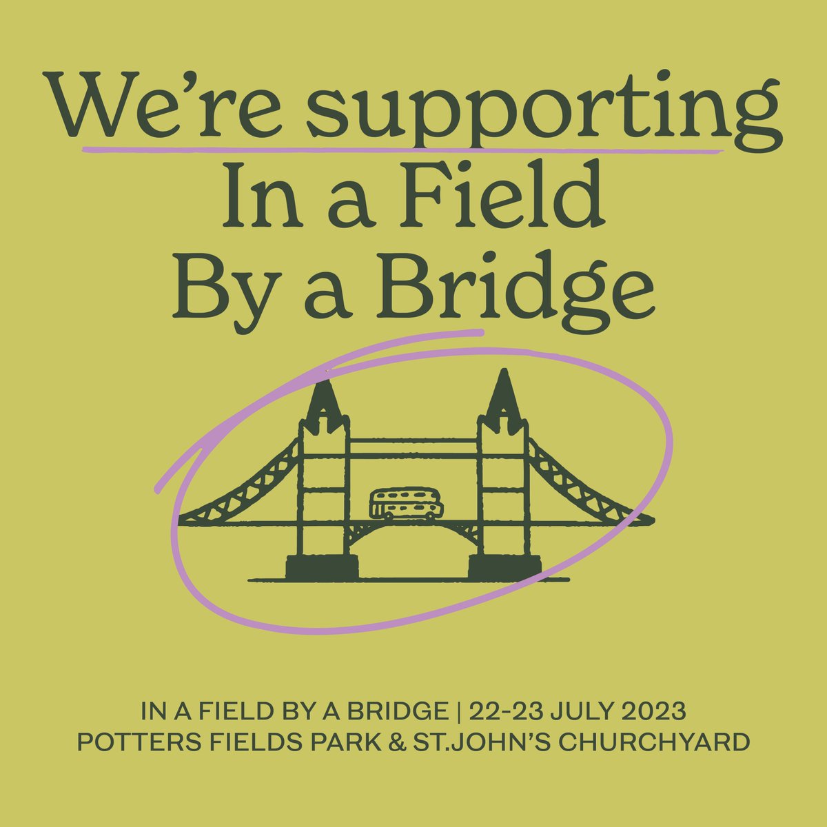 .@inafieldfest in @PottersFieldsPa is #London’s new FREE weekend festival celebrating #sustainable living and #community action. TBC.London is proud to be sponsoring the festival's #electric, pedal-powered stage. Join us🗓️ 22-23 July inafieldbyabridge.com
