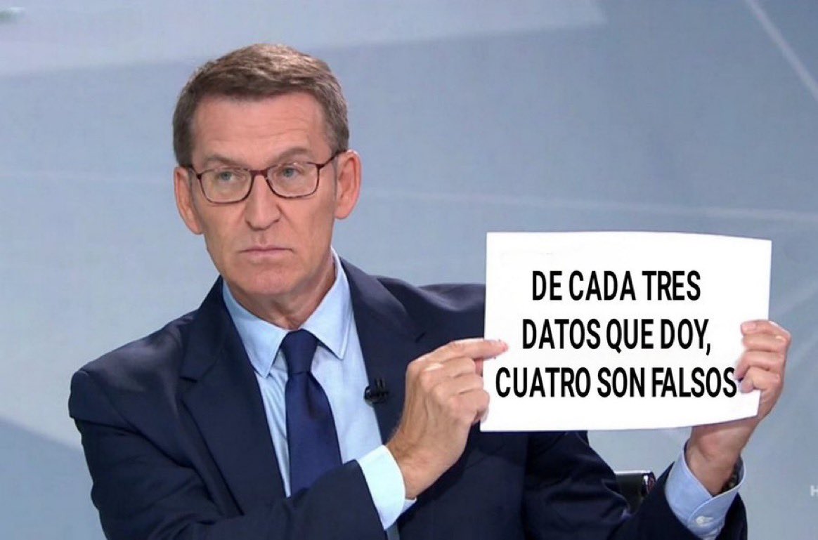 nenedenadie's tweet photo. Es alarmante y peligroso que en un debate electoral @NunezFeijoo no diga una sola verdad. La ciudadanía merece líderes honestos y responsables, capaces de presentar propuestas basadas en hechos y evidencia.

Una democracia sería no puede permitirse esto.

#Feijoomiente https://t.co/PQ8yU4njvU