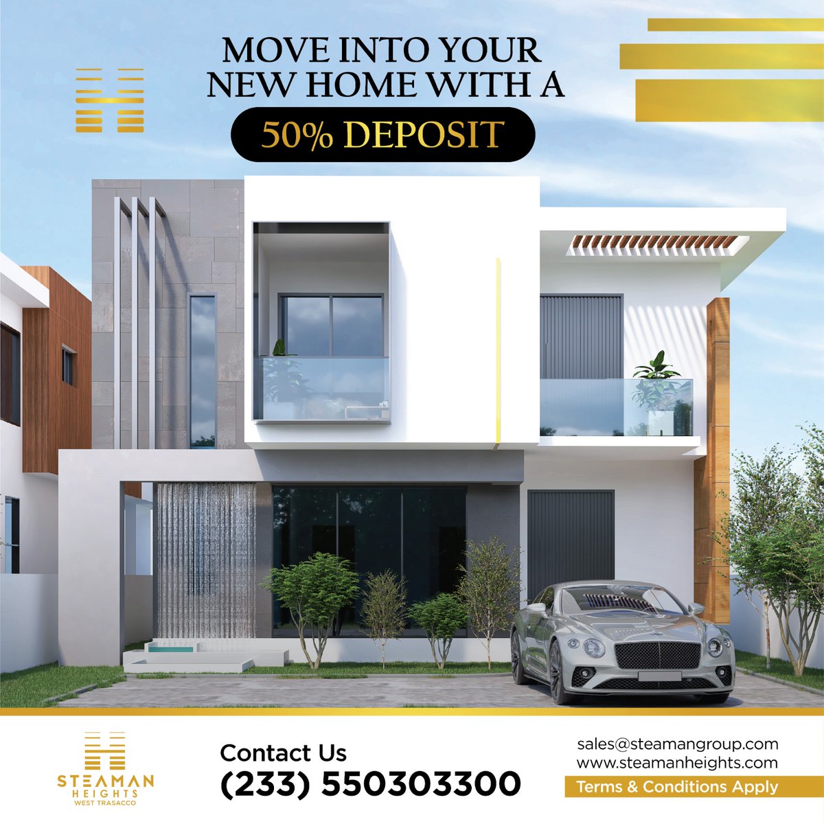 steamanheightgh's tweet photo. Unlock the doors to your new home and embrace a future filled with endless possibilities! 
Take advantage of this opportunity to move in with a 50% deposit and start living the life you've always envisioned. 
#MoveInNow #50PercentDeposit #SteamanHeights #HomeownershipJourney https://t.co/mEbBsdN5et