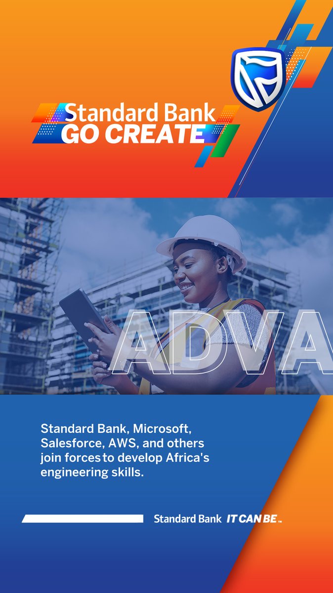 SBGroup's tweet photo. We're committed to unleashing Africa's dynamic youth. Embracing tech-savvy talent, we ignite an engineering revolution. By empowering local businesses to #SBgocreate, we tackle unemployment and grasp this African leap towards boundless success. #ItCanBe https://t.co/VwvYStWFYS