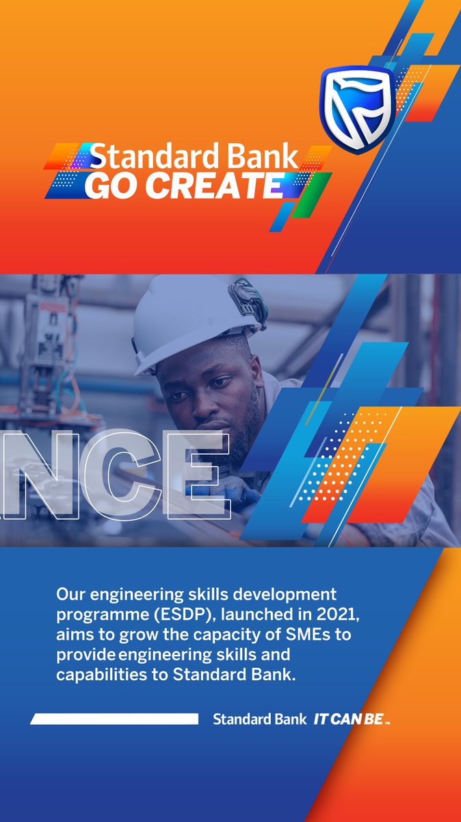 SBGroup's tweet photo. We're committed to unleashing Africa's dynamic youth. Embracing tech-savvy talent, we ignite an engineering revolution. By empowering local businesses to #SBgocreate, we tackle unemployment and grasp this African leap towards boundless success. #ItCanBe https://t.co/VwvYStWFYS