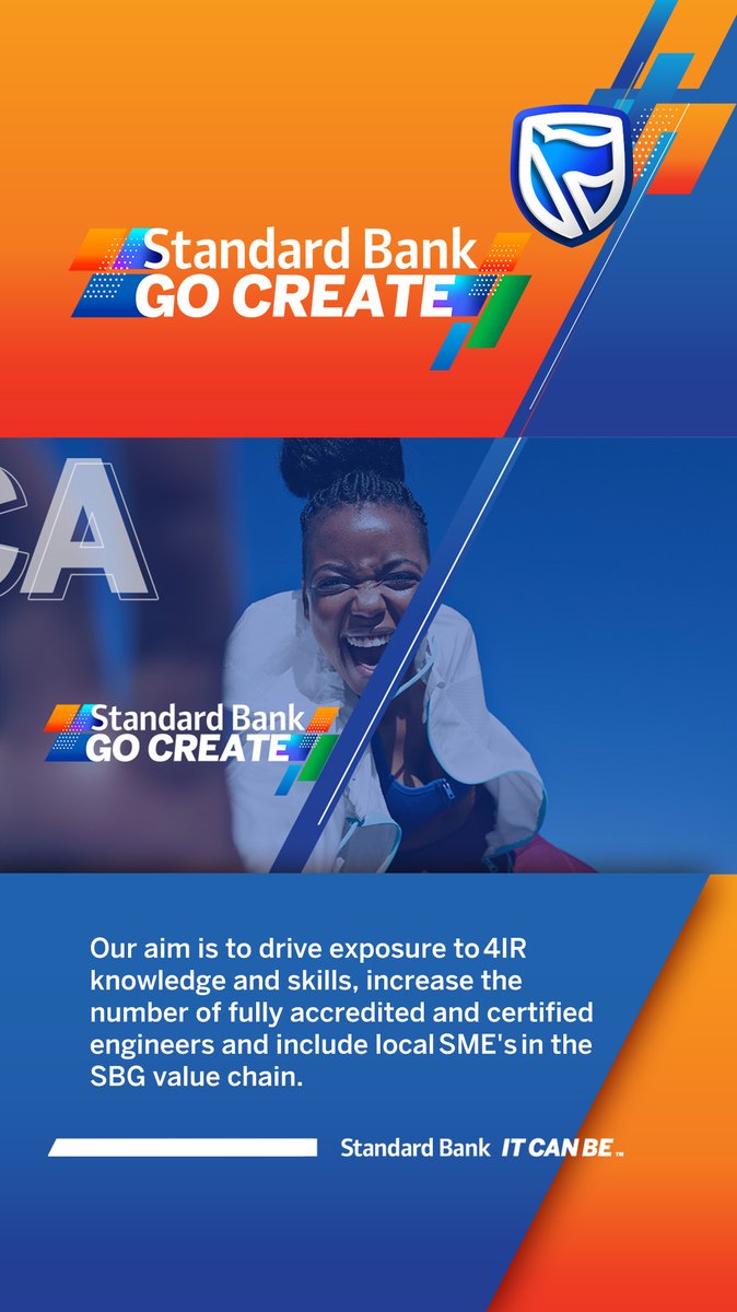 SBGroup's tweet photo. We're committed to unleashing Africa's dynamic youth. Embracing tech-savvy talent, we ignite an engineering revolution. By empowering local businesses to #SBgocreate, we tackle unemployment and grasp this African leap towards boundless success. #ItCanBe https://t.co/VwvYStWFYS