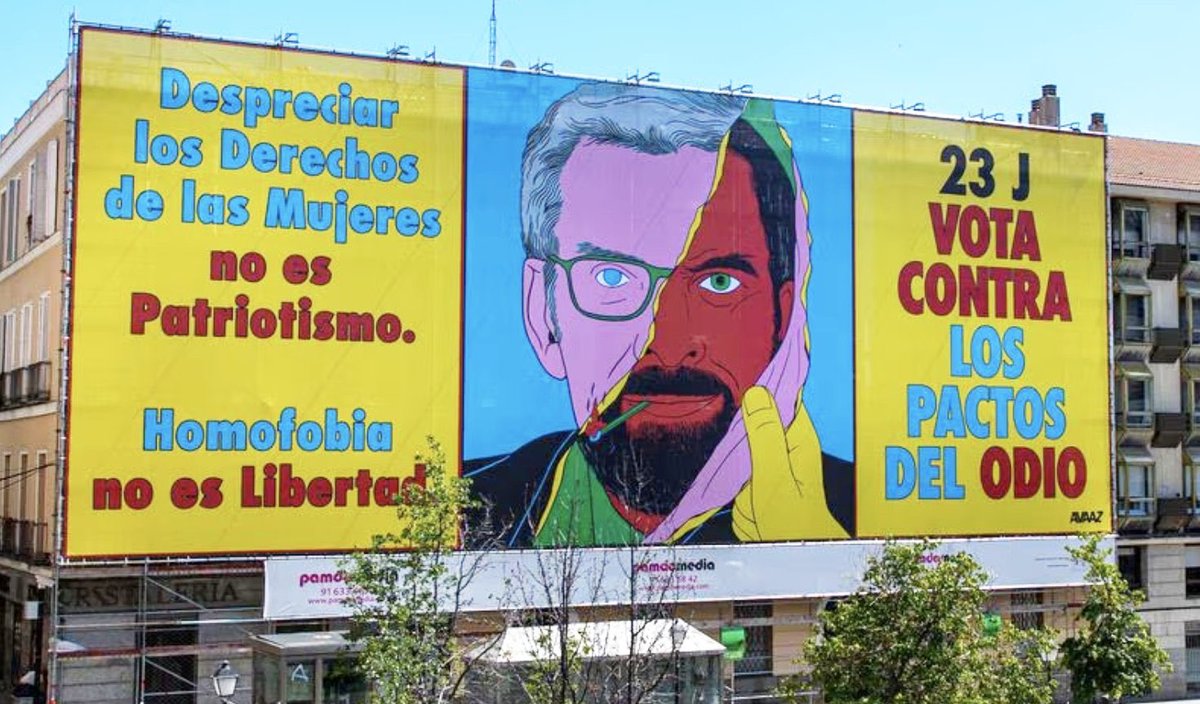Tyrexito's tweet photo. Por fin una lona con buen diseño, buenísima ilustración y mensaje directo, claro y verdadero. https://t.co/6pNWmmvclg
