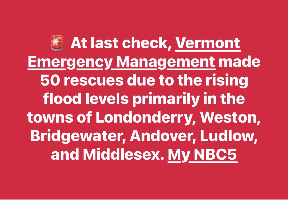 PLEASE be careful &amp; stay with us <a href="/MyNBC5/">MyNBC5</a>. 

We’re breaking down the extensive list of road closures. Plus, when will this system move out? 

<a href="/BenMyNBC5/">Ben Frechette NBC5</a>, <a href="/MarissaMyNBC5/">Marissa Vigevani</a>, <a href="/MattMyNBC5/">Matt DiLoreto</a> has you covered. 

@ZuriMyNBC5 &amp; <a href="/AdrianMyNBC5/">Adrian Pastor</a> on the ground monitoring conditions.