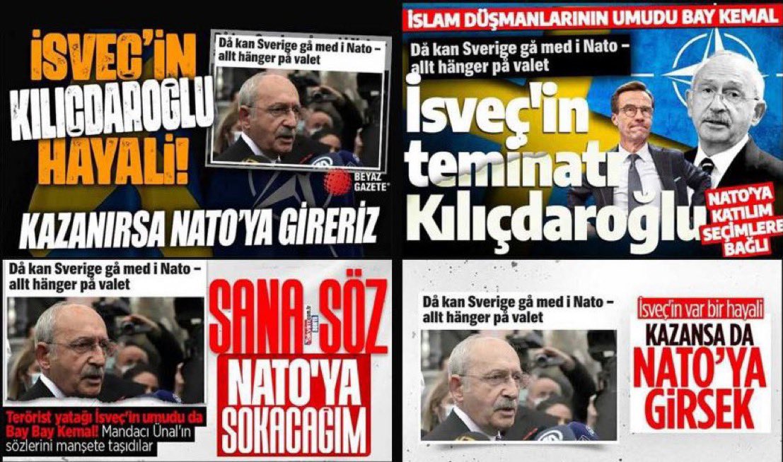 Yesterday is yesterday today is today 😂😂Suratlar kösele olunca bu manşetler için özür dilemezler elbette. 🤮 Haklısınız <a href="/gurseltekin34/">Gürsel Tekin</a>
