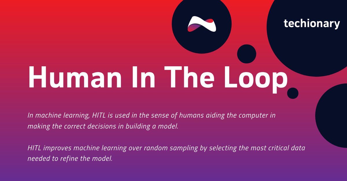 smartouchtech's tweet photo. When a machine is not able to complete a task or we simply want to better control that task, we add Human In The Loop. As a result, we will have a continuous feedback loop. With constant feedback, the algorithms learn and produce better results every single time. #IDP https://t.co/t1tbZhaBUq