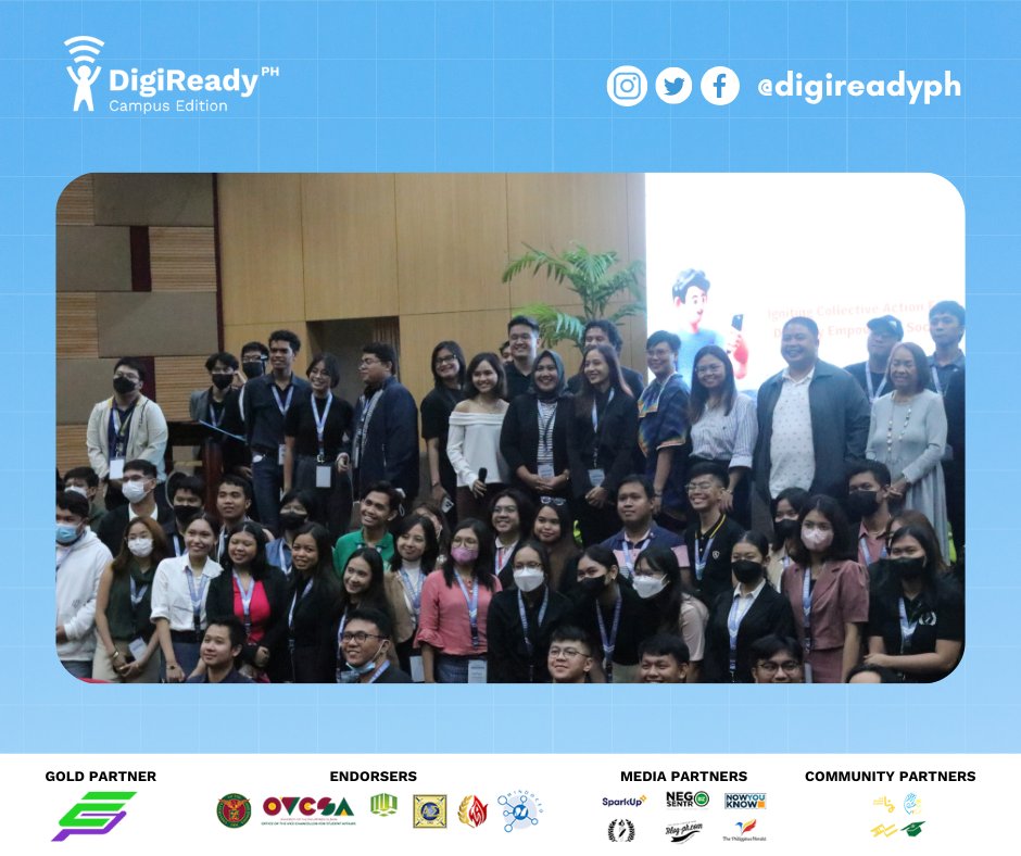 digireadycampus's tweet photo. Last June 11 2023, the months-long online campaign of DigiReady PH: Campus Edition culminated in a face-to-face summit titled Beyond The Screen: Igniting Collective Action for a Digitally Empowered Society. https://t.co/XYaD5GArOy