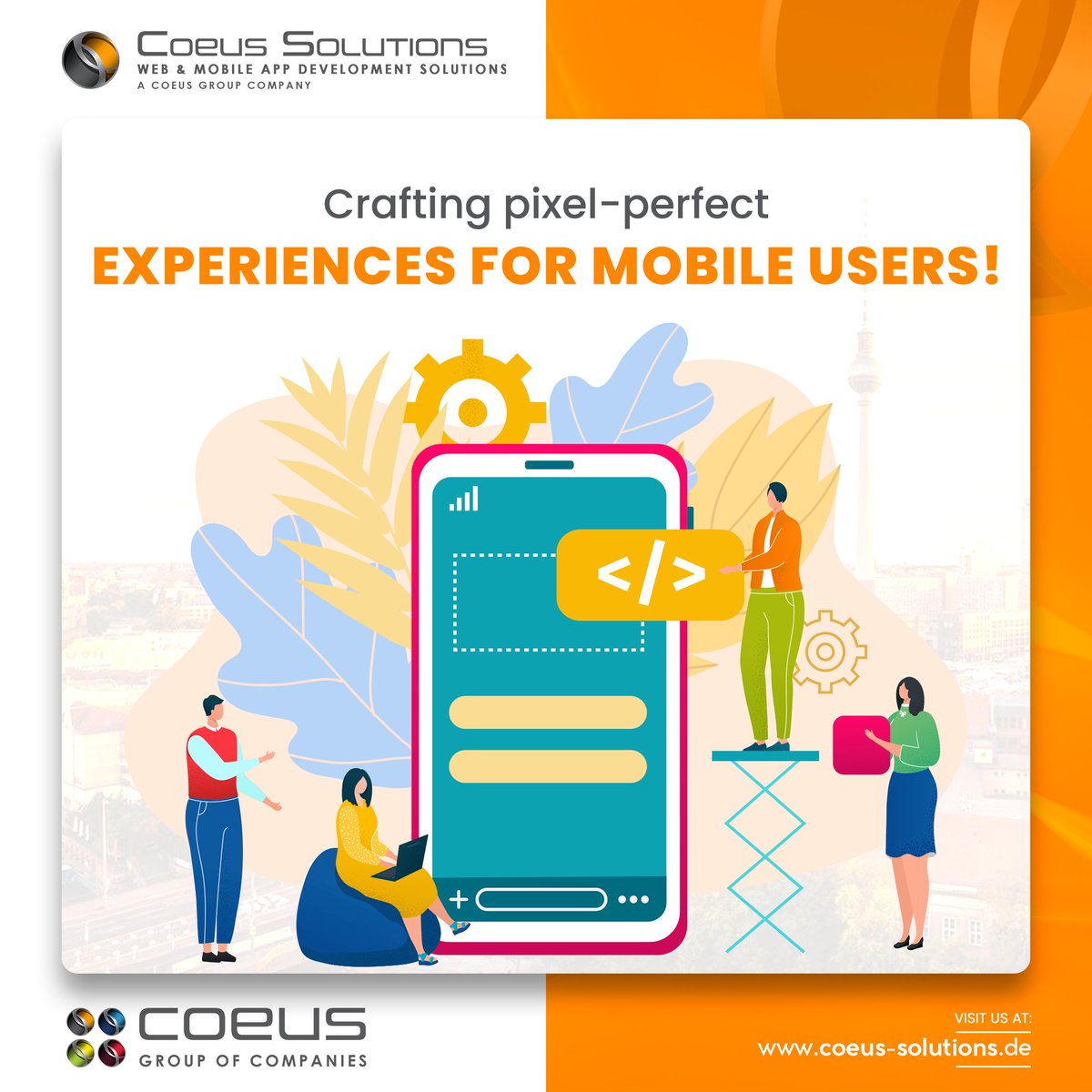 CoeusSolutions's tweet photo. Mobile apps are more than just functionality; they are an extension of your brand. Our developers create pixel-perfect user interfaces that captivate users and enhance their experience. 

Let's design a mobile app that sets new standards! 📱✨ 
https://t.co/Vof0KpXqgm

#Coeus https://t.co/Ic3JMp75xB