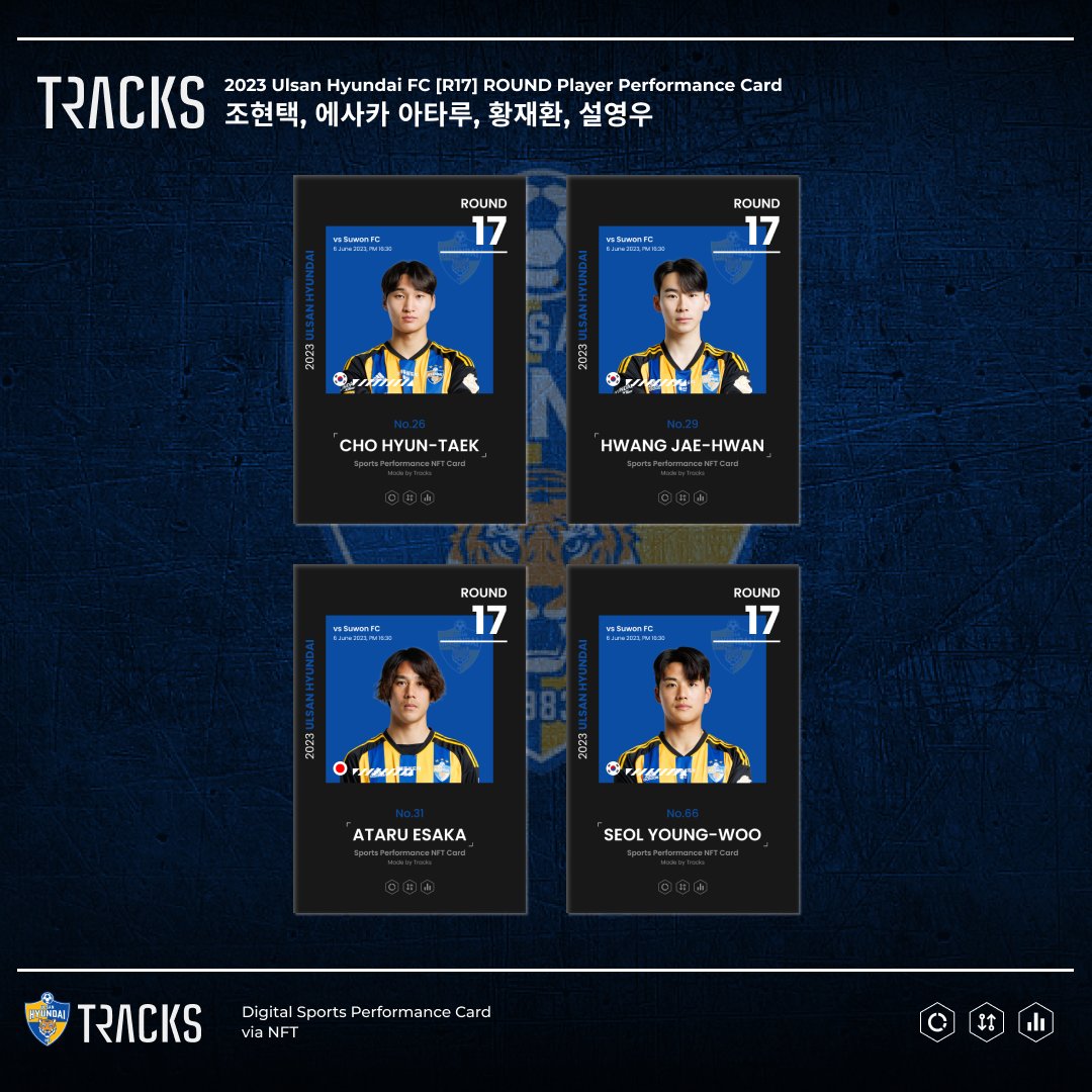📢 2023 [R17] Player Performance Card OPEN 📢

안녕하세요. TRACKS 입니다.
2023 TRACKS [R17] Player Performance Card가 오픈되었습니다.

⬇️ TRACKS 카드 오픈 안내
discord.com/channels/97960…

#TRACKS #NFT #이벤트