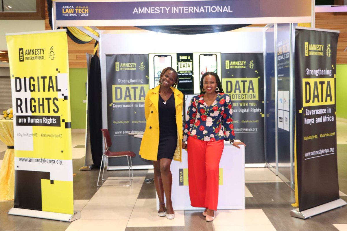 Amnesty Kenya (@amnestykenya) on Twitter photo We are at the <a href="/AfricaLawTech/">Africa Law Tech Festival</a> Festival at Sarit Centre where we champion the intersection of law, technology, and human rights for a more inclusive and empowered future. Visit our booth to learn more about our work in the digital space.
#DigitalRightsKE
#AfricaLawTechFestival We are at the <a href="/AfricaLawTech/">Africa Law Tech Festival</a> Festival at Sarit Centre where we champion the intersection of law, technology, and human rights for a more inclusive and empowered future. Visit our booth to learn more about our work in the digital space.
#DigitalRightsKE
#AfricaLawTechFestival