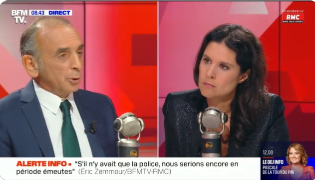 mormach's tweet photo. Une fois de plus, dans son interview de Zemmour sur #BFMTV, #ApollineMalherbes s'est plus conduite comme une militante de gauche que comme une journaliste indépendante soucieuse de vérité journalistique...
Une vipère venimeuse même dans ses regards ! https://t.co/qw0eEu8F1C