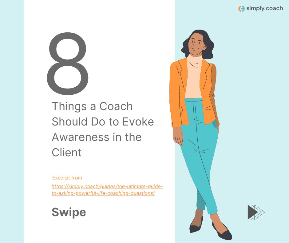 SimplyCoachHQ's tweet photo. Evoking awareness in the client is a crucial, complex part of coaching. Here's 8 ways to go about it. Follow the #Threadโฌ๏ธ
#SimplyCoach #SimplydotCoach #CoachingSoftware #CoachingPlatform #LifeCoach #LeadershipCoach #ExecutiveCoach https://t.co/dpHHeE2Y0B