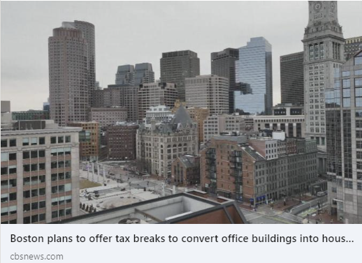 focusdst's tweet photo. Boston Mayor Michelle Wu announced Monday a pilot program offering developers a tax break of up to 75% if they'll convert office buildings into residential housing.  

https://t.co/7W752l90Lq

#tax #housing #vacancies #Boston #bostonrealestate https://t.co/Sdj9X6R0UM