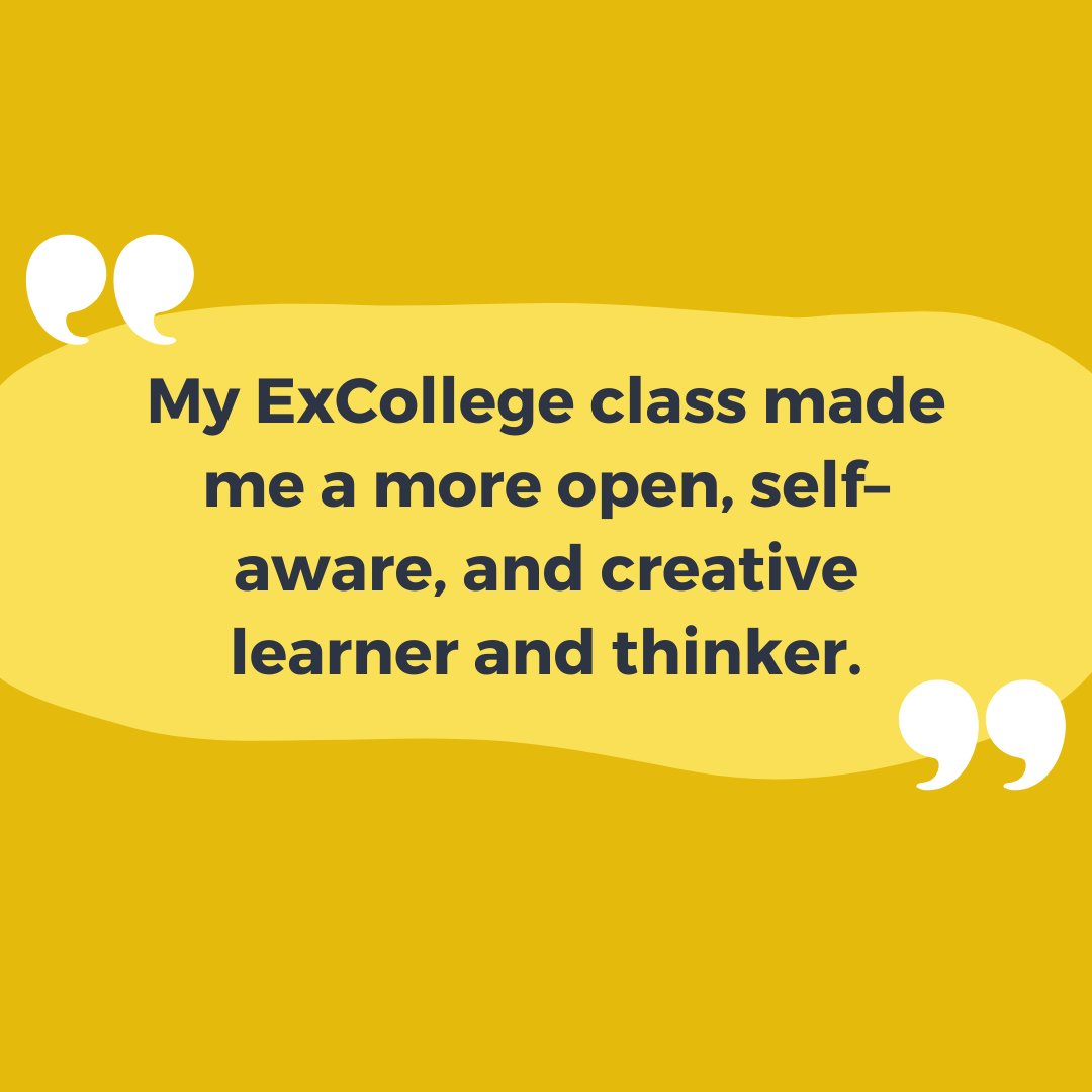 ExCollege's tweet image. What are students saying about their ExCollege courses?

Interested in teaching Tufts undergraduates? Applications to teach in Spring 2024 close on August 14th, 2023.
Apply today: lnkd.in/etJC8TV9

#HigherEdJobs #TuftsUniversity #TuftsExperimentalCollege #InnovativeEd