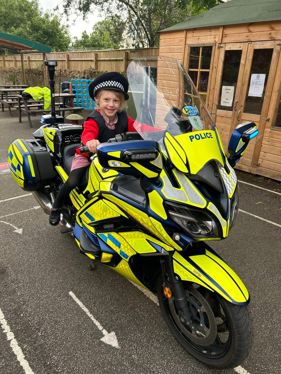 Last week we had a surprise visit from a traffic officer! We asked the policeman questions and had the chance to sit on his motorbike and turn on the lights or sirens. It was very exciting!