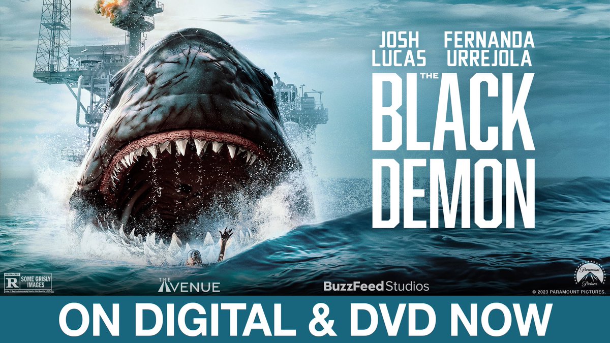 JesseJamesComic's tweet photo. Now on digital &amp; DVD, #JoshLucas stars in the heart-pounding action thriller, #THEBLACKDEMON. An idyllic family vacation turns into a fight for survival when they encounter a megalodon shark. Watch the ultimate battle between humans and nature. Rated R. From #ParamountPictures. https://t.co/qzJVDe7TOG