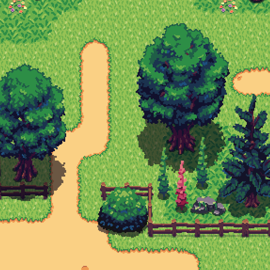 More nature! 😄

#pixelart #gamedev
