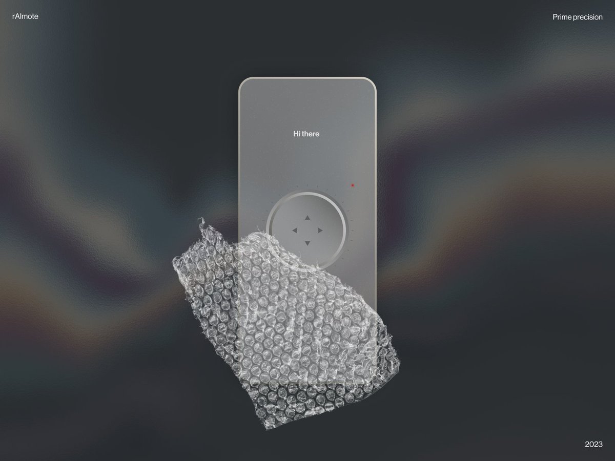 SubsystemHQ's tweet photo. Step into the future of tech with our sleek, voice-activated remote control.

Experience space grey sophistication and minimalist design for seamless navigation.

Watch as AI responds to your commands in real-time.

#FutureTech #SmartHome #ConceptArt #bubblewrap https://t.co/pAXX74j8FC