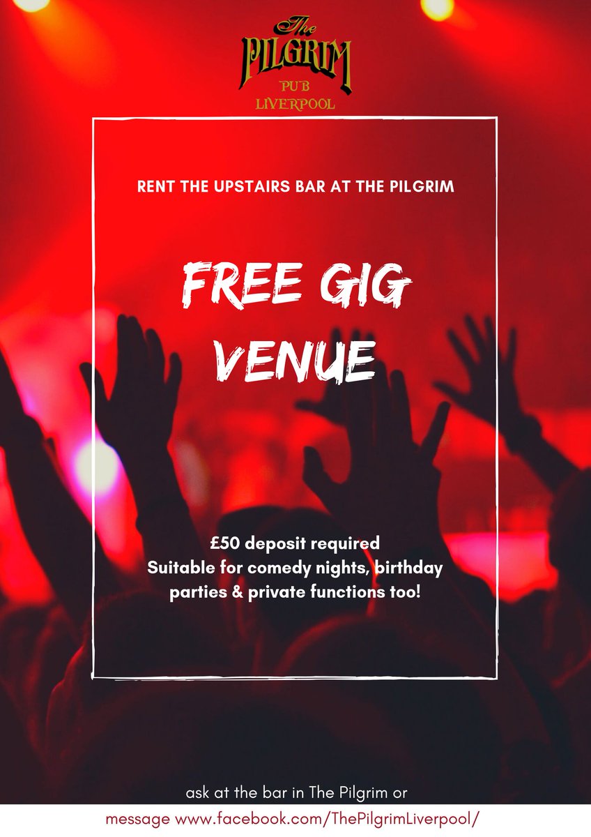 Our upstairs bar/function room is FREE to hire. £50 deposit required. Ask at the bar for details