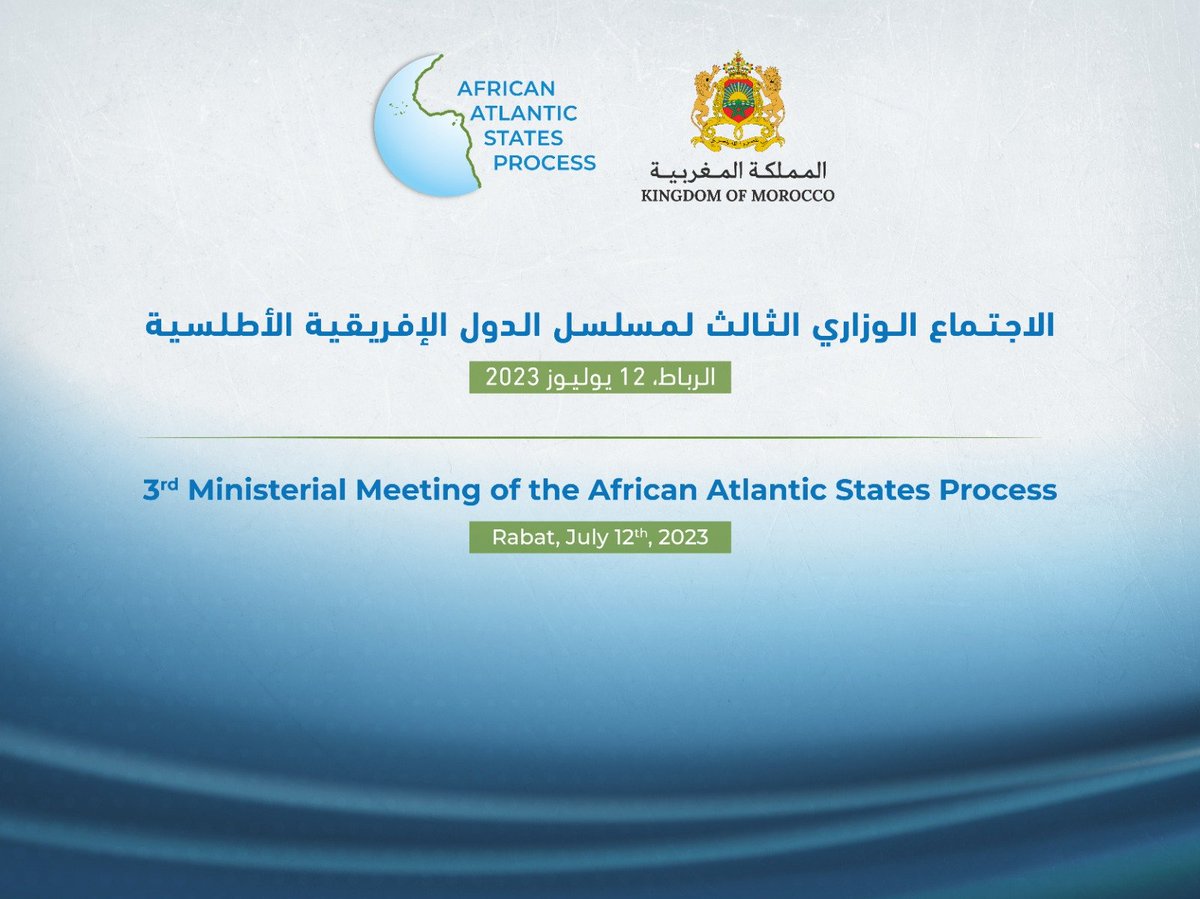 Marocdiplo_EN's tweet photo. Morocco is hosting the 3rd ministerial meeting of the Atlantic African States Process on July 12 in Rabat, with the participation of 21 African countries bordering the Atlantic, including some 15 at ministerial level.
🔗https://t.co/uhdzi9wpXg https://t.co/K9OSPBxMkz