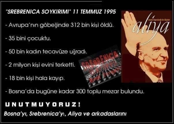 #SrebrenicaGenocide #SrebrenicaKatliamı Avrupa’nın Ortasında Ama İnsanlıktan Çok Uzakta… Ne Unut Ne de Unuttur Unutulan Tekrarlanır, Tekrarına Fırsat Verme …