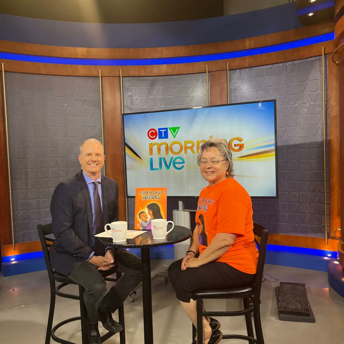 Phyllis Webstad from Orange Shirt Society was talking about her new book on CTV Calgary news with Jefferson Humphreys. Such an honor to be able to speak with CTV News.